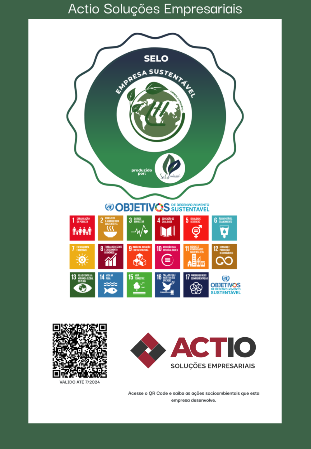 Selo de empresa sustentável